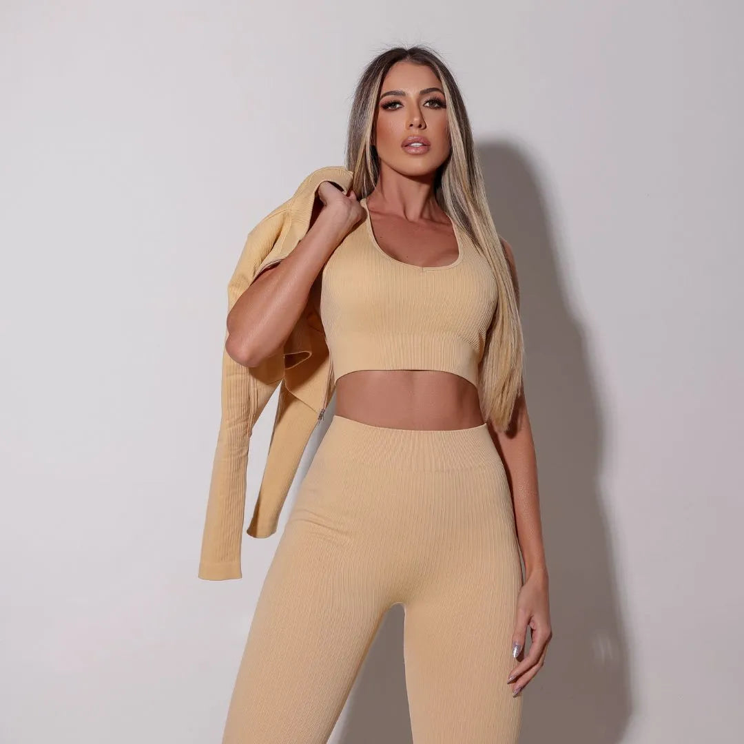 Coleção Essence Fitness Bege 06 Peças - Sobre Essência