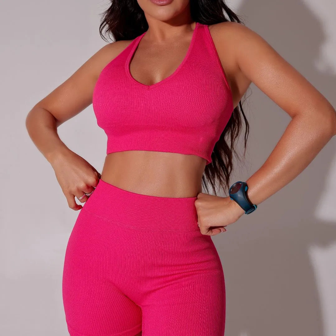 Coleção Lizza Essencial Canelado Rosa 04 Peças