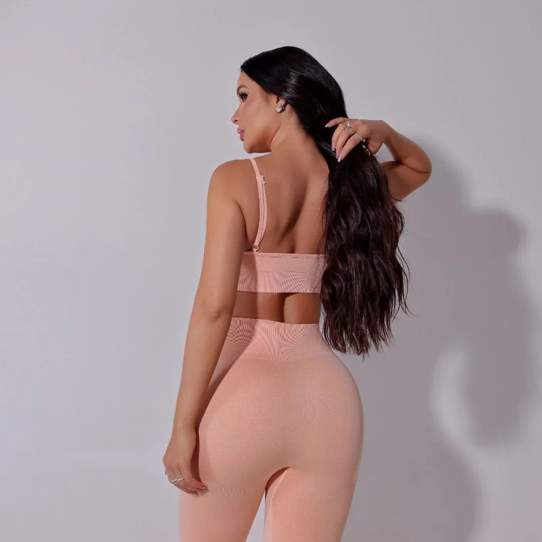 Calça Fitness Encantadora Salmão Mesclado - Sobre Essência