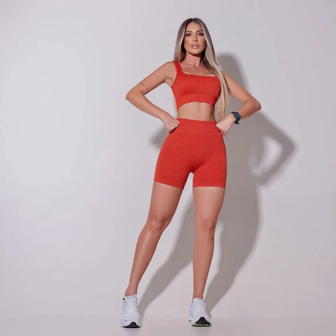 Top Fitness Canelado Terra Cota - Sobre Essência