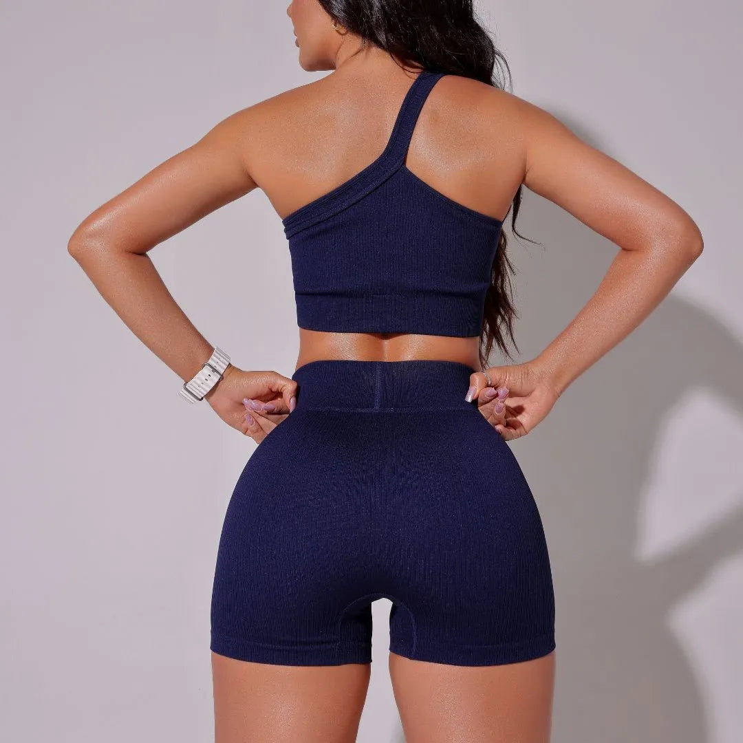 Top canelado modern essential fitness azul - Sobre Essência