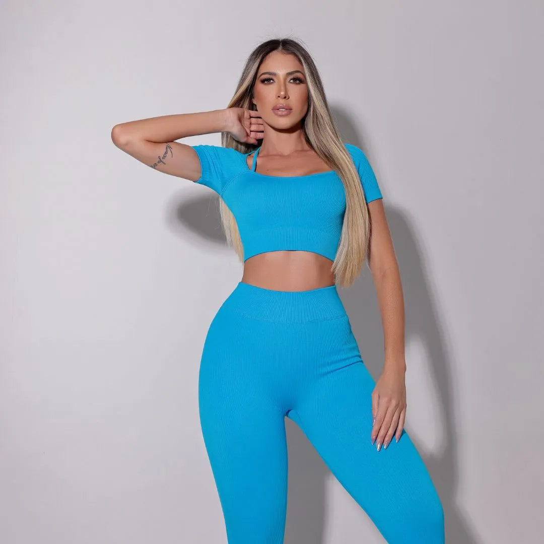 Conjunto Lizza Canelado Azul