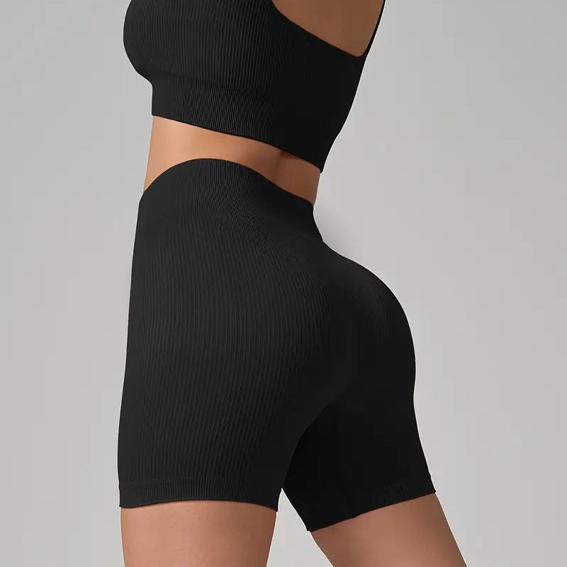 Conjunto Seamless Canelado Preto