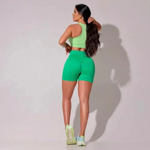 Top Fitness Liso Alto Conforto Verde Claro - Sobre Essência