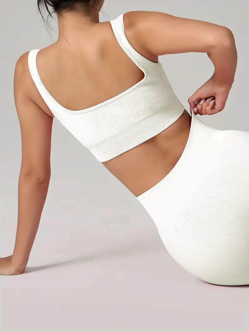 Conjunto Seamless Canelado Branco - Sobre Essência