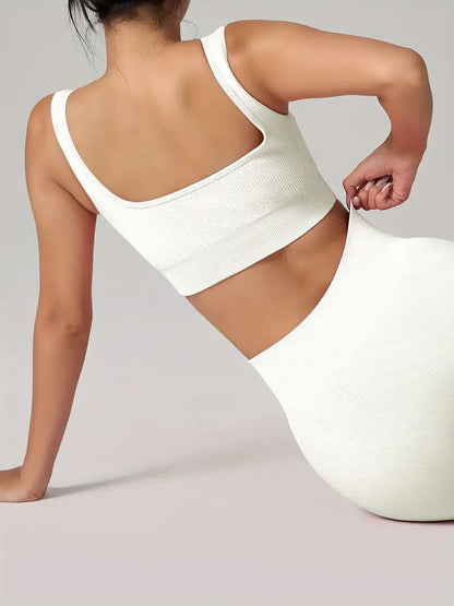 Conjunto Seamless Canelado Branco - Sobre Essência