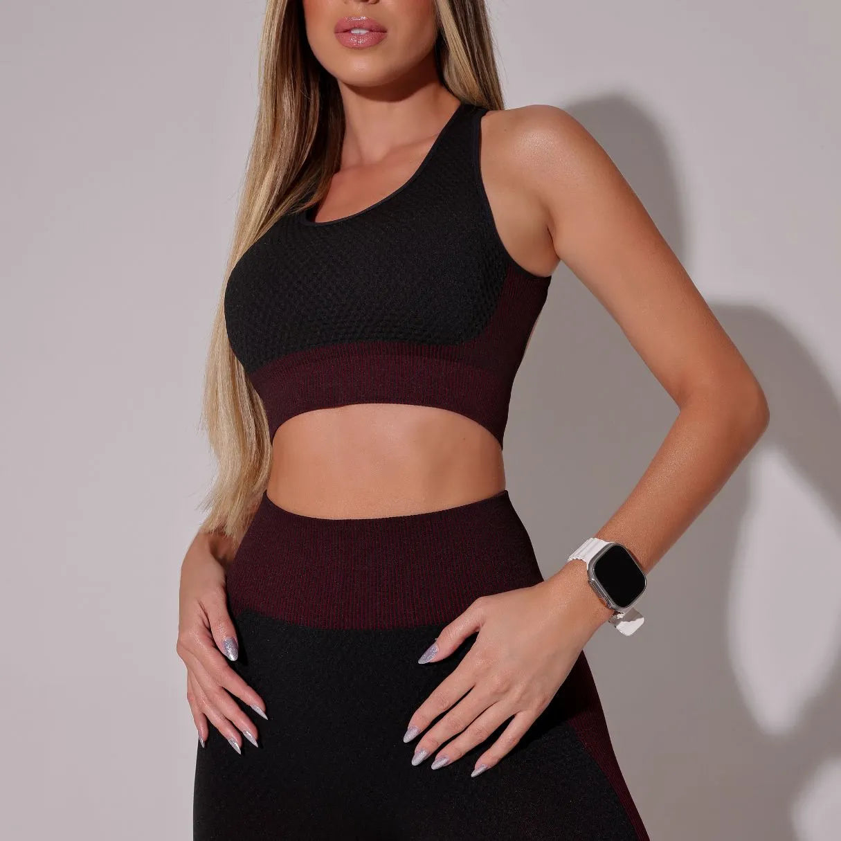 Top PulseFit Tecido Piquet Preto