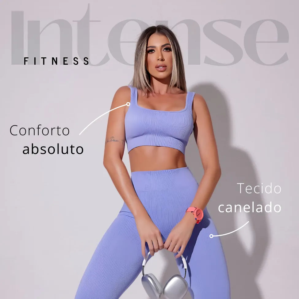 Conjunto Intense Canelado Lilás