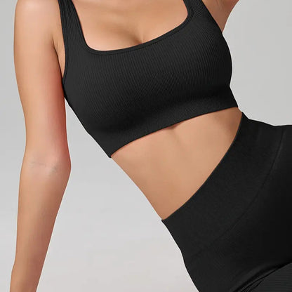 Conjunto Seamless Canelado Preto - Sobre Essência